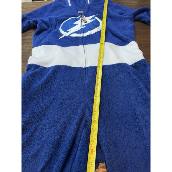Tampa Bay Lightning Overall Jumpsuit Adults Small Hockey Sockey NHL Fleece S - Picture 8 of 13